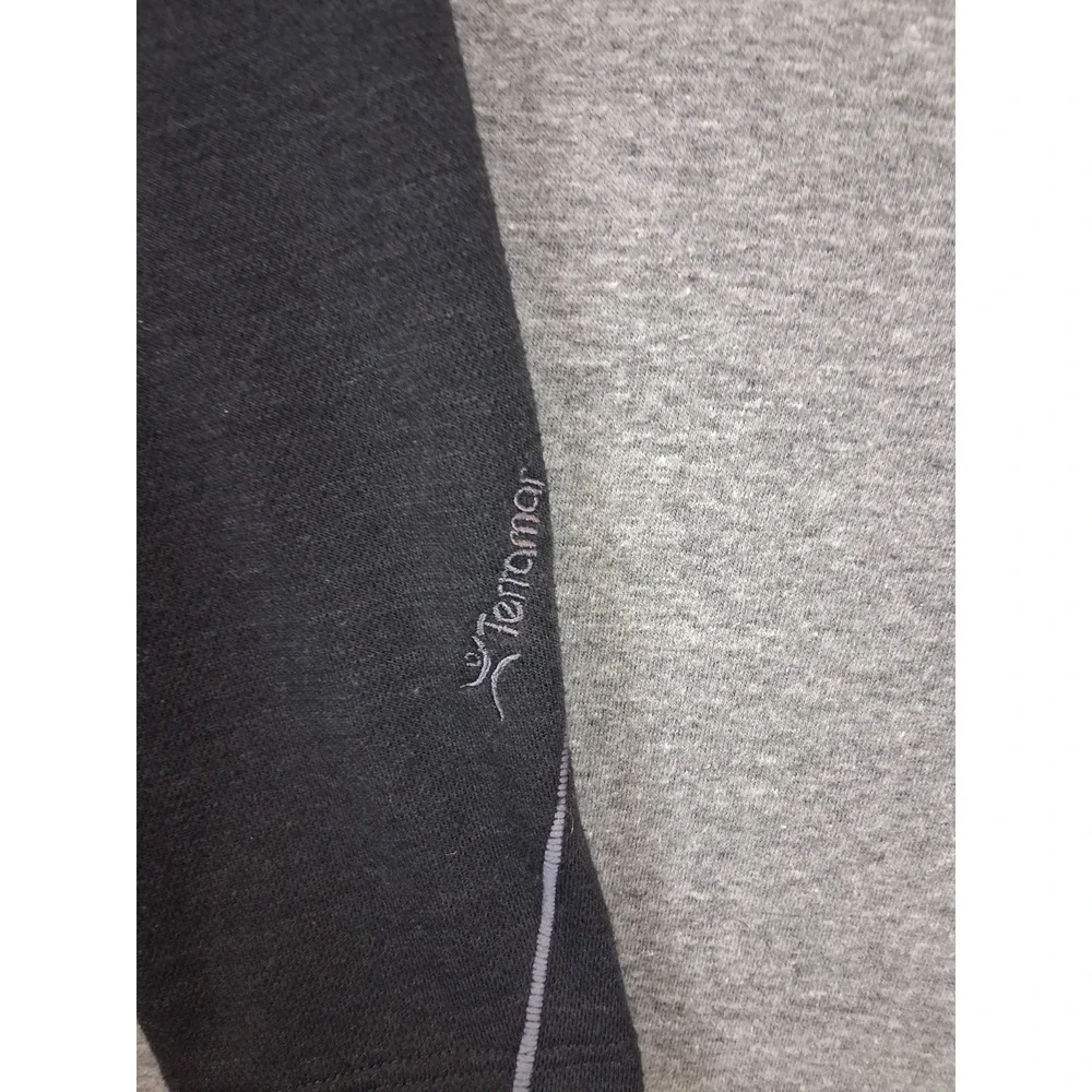 Terramar Womens Jacket XL‎ Black Fleece 1/4 Zip Merino Wool Blend Baselayer